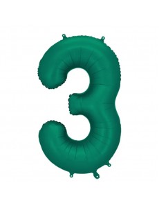 Balão Número 3 Verde Escuro